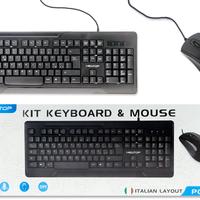 Tastiera e mouse con filo usb Italiana pck01