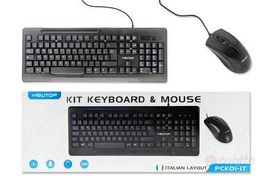 Tastiera e mouse con filo usb Italiana pck01