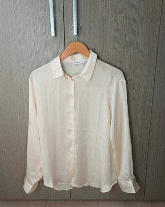 Blusa avorio Terranova, camicetta elegante vintage