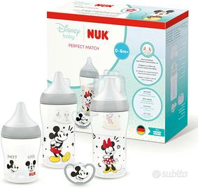 NUK Set Disney 3 Biberon 1 Ciuccio Disney Topolino