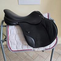 Sella inglese da salto 17.5" nera