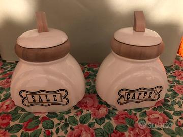 2 Barattoli porcellana