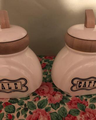 2 Barattoli porcellana