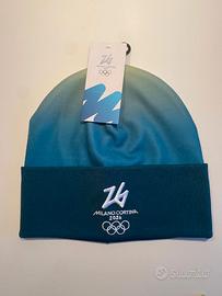 Cappello Cuffia Milano Cortina 2026 Green Nuovo