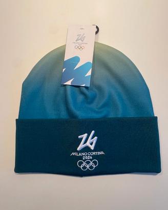 Cappello Cuffia Milano Cortina 2026 Green Nuovo