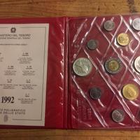 DIVISIONALE ITALIA-ANNO 1992-11 VALORI-2 ARGENTI