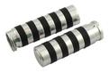 Manopole Moto Alluminio Cromato da 1" 25mm c/Gomm
