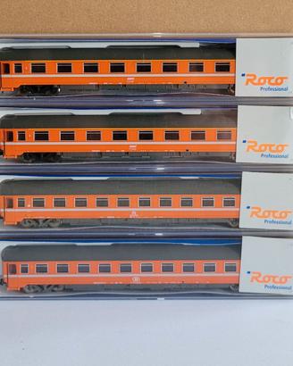Scala N - Lotto 4 carr. Eurofima Roco Professional