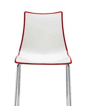 SGABELLO S-CAB ZEBRA TELAIO CROMATO H65/80