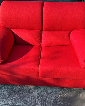 Divano 2 posti relax NUOVO rosso 140 cm