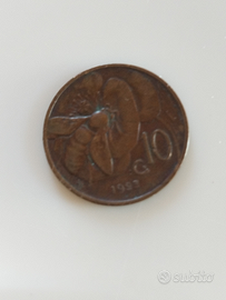 Rr 10 centesimi ape 1923 V.E.III