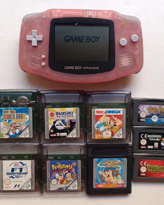 Nintendo Game Boy Advance Rosa + 9 Giochi