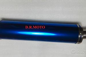 scarico BIG TONDO BLU 50 CM UNIVERSALE MOTO SCOOTE