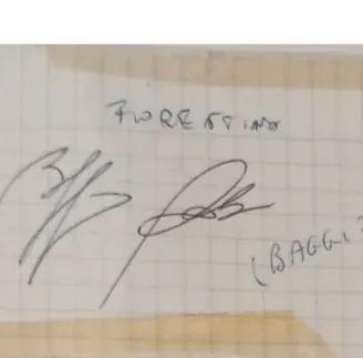 Autografo Roberto Baggio