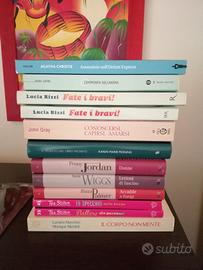 libri vari, romanzi,  e jracconti per ragazzi.