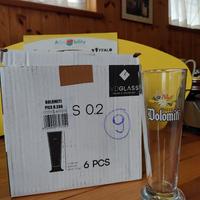 6 bicchieri pils Birra Dolomiti