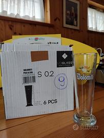 6 bicchieri pils Birra Dolomiti