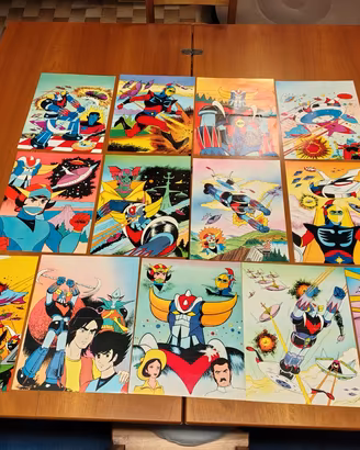 lotto 13 poster Goldrake ufo robot d'acciaio l