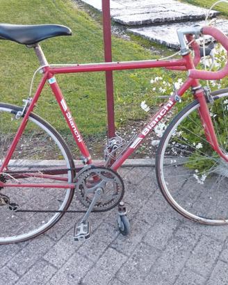 Bici da corsa Bianchi rossa vintage anni '80 8x