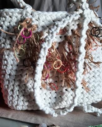 borsa in cotone con tracolla