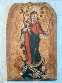 Dipinto antico olio su tavola XVIII  700