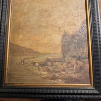 Coppia di dipinti a olio