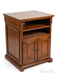 Mobiletto porta TV in legno con vano e ante