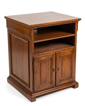 Mobiletto porta TV in legno con vano e ante