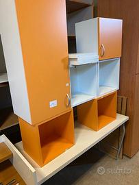 Scrivania Con Pensili E Libreria USATA 662/U