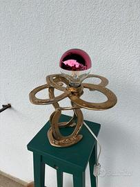 Lampada artigianale con ferri di cavallo