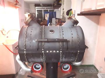 barbecue biturbo in acciaio spessorato 4 mm e 316L