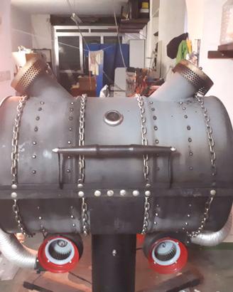 barbecue biturbo in acciaio spessorato 4 mm e 316L