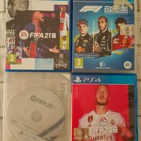 Lotto 4 giochi Fifa e Formula 2021 3 PS4/PS5