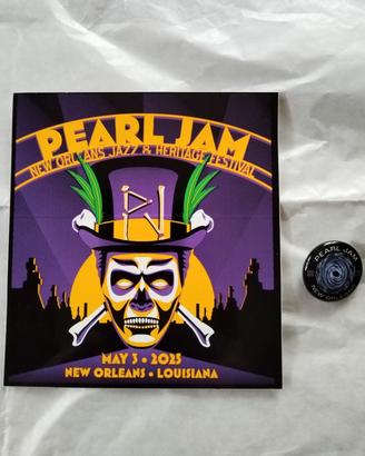 Pearl Jam New Orleans 2025 Pin & Sticker Set