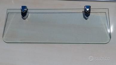 Mensola in vetro trasparente 40x15