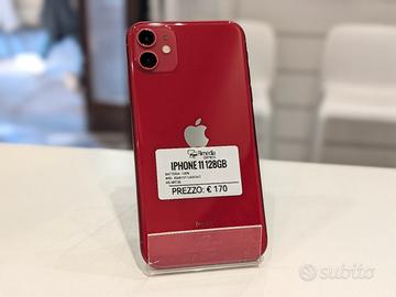 iPhone 11 128Gb rosso usato garanzia 
