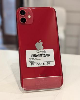 iPhone 11 128Gb rosso usato garanzia 