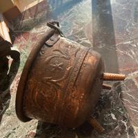 Antico paiolo caldaia in rame 38 cm  5,36 kg