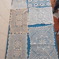 Lotto 6 centrini da tavola rettangolari FATTI A MA