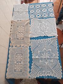 Lotto 6 centrini da tavola rettangolari FATTI A MA