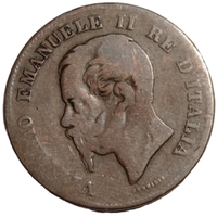 MONETA 5 CENTESIMI 1861 VITTORIO EMANUELE II A23