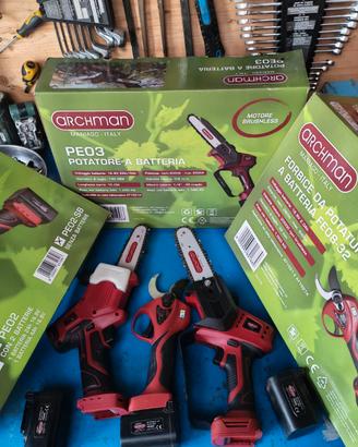 Potatore e cesoie a batteria archman prof