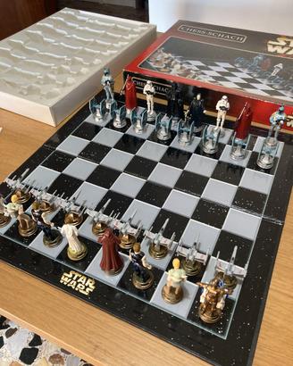 Scacchiera Star Wars Chess Schach 3D Vintage 1999