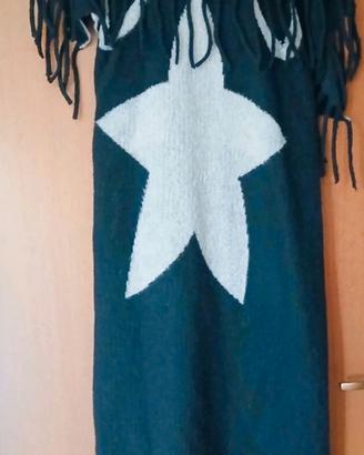 Cardigan lungo frange e stella 