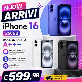 IPhone 16 256GB - GRADO A+++ - 12 mesi garanzia