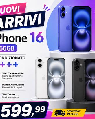 IPhone 16 256GB - GRADO A+++ - 12 mesi garanzia