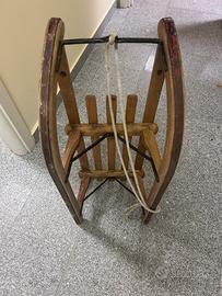 Slittino in legno Vintage