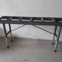 banco trasportatore a rulli per imballaggio