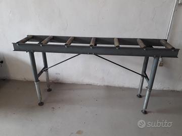 banco trasportatore a rulli per imballaggio