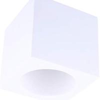 PORTAFARETTO CUBOTTO IN GESSO DA SOFFITTO GU10 7X7